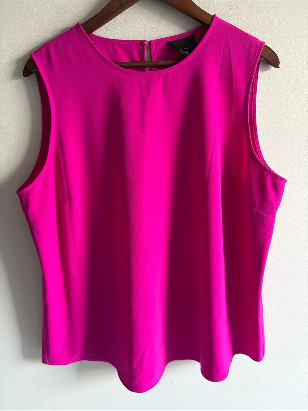Alex Marie XL Hot Pink Fuchsia Sleeveless Blouse Workwear Career Top